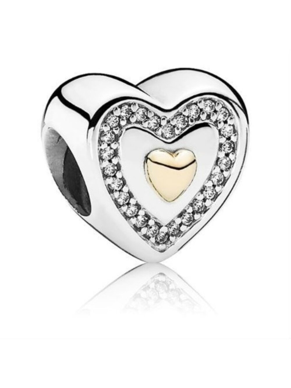 Pandora Sterling Silver + 14K Gold Always in My Heart Limited Edition Charm - 79